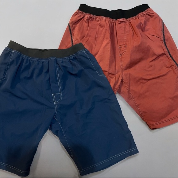 Prana Mojo Mens Outdoor Hiking Blue Orange Shorts Bundle Size XL - Picture 1 of 6